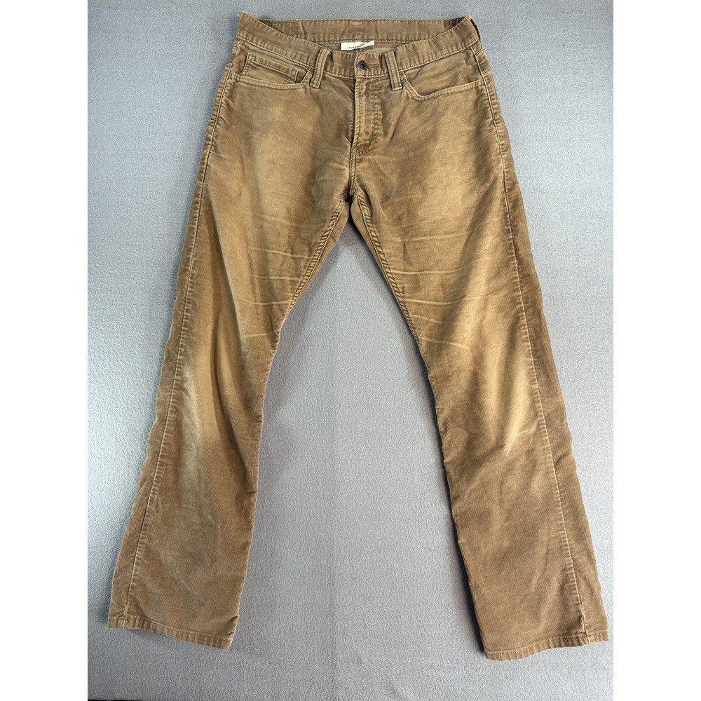 Levi's 514 Pants Mens 32x32 Brown Slim Straight Corduroy Khakis Casual 5-Pocket